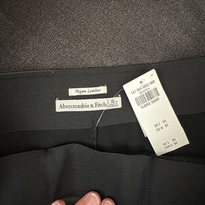 Abercrombie & Fitch Black Vegan Leather Trousers